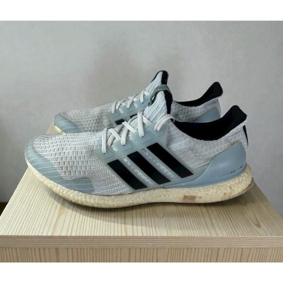 *Flaw Adidas UltraBoost 4.0 White Walkers Game of Thrones Sneakers Men's Size 13 - Picture 1 of 16